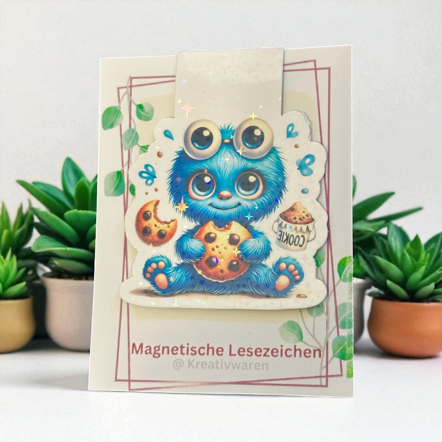 Magnetische Lesezeichen "Krümelmonster blau"