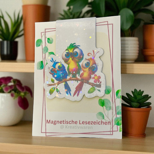 Magnetische Lesezeichen "lustige Vögel"