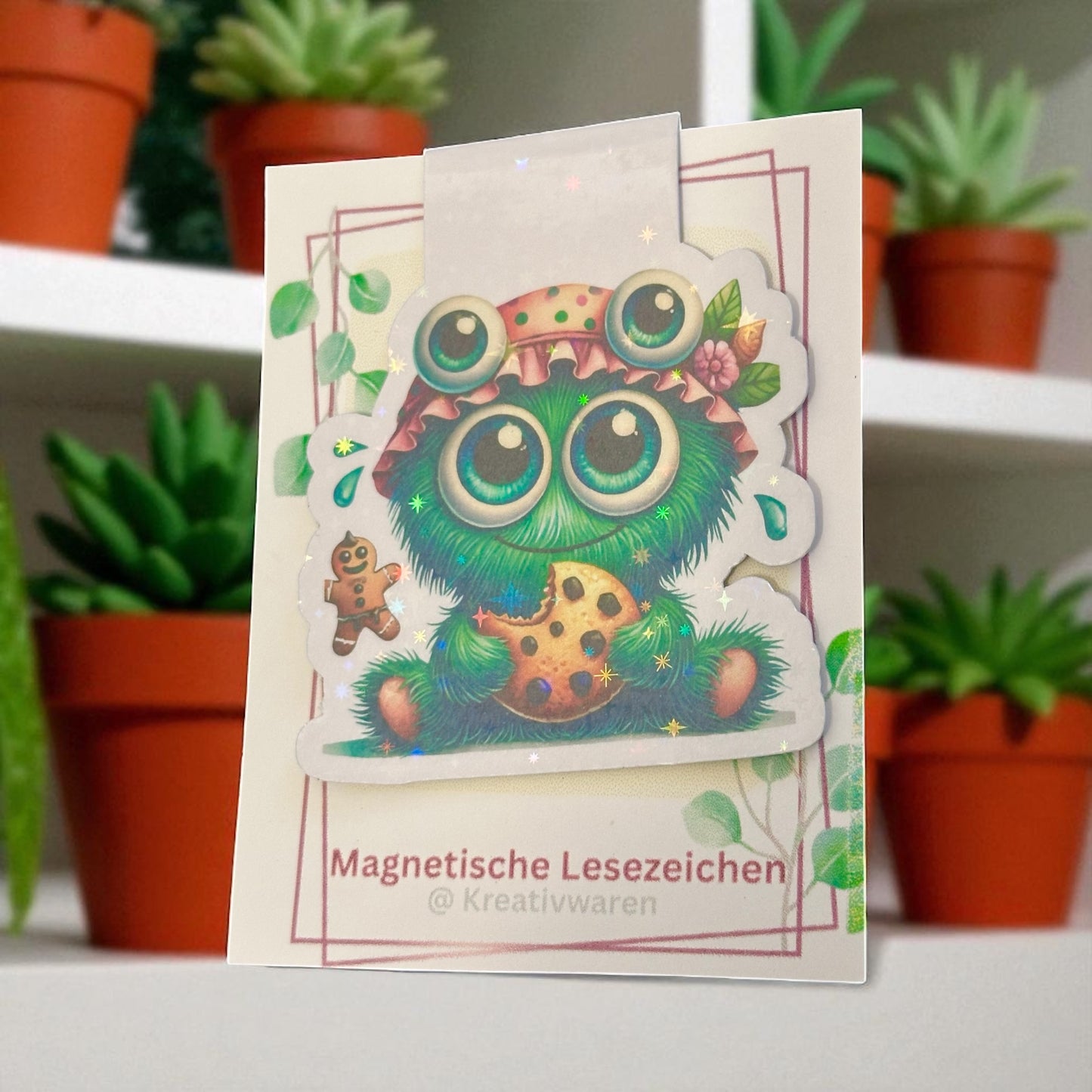 Magnetische Lesezeichen "Krümelmonster grün"