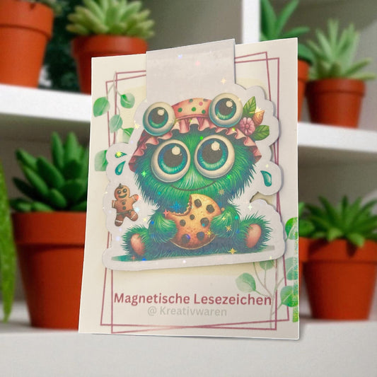 Magnetische Lesezeichen "Krümelmonster grün"