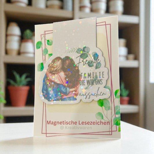 Magnetische Lesezeichen "Freunde - die familie die man sich aussucht"