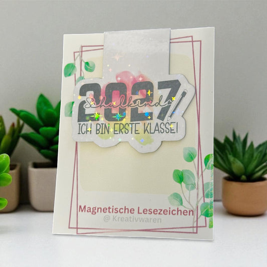 Magnetische Lesezeichen "2027- ich bin erste Klasse "
