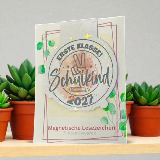 Magnetische Lesezeichen "erste Klasse Schulkind 2027"