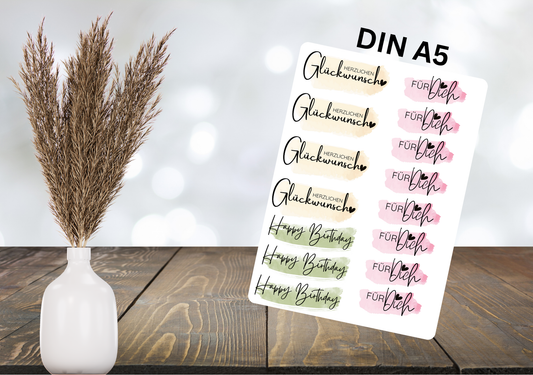 RUB ONS - "Geburtstag" | RUBONS | randlos | glänzend | bunt | A5