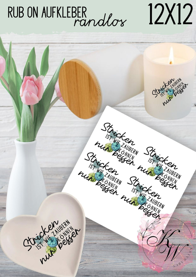 RUB ONS - stricken ist wie zaubern | RUBONS | randlos | glänzend | bunt |