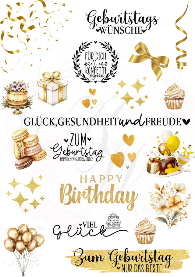 RUB ONS - "Geburtstag Sprüche 2.0" | RUBONS | randlos | glänzend | bunt | A5