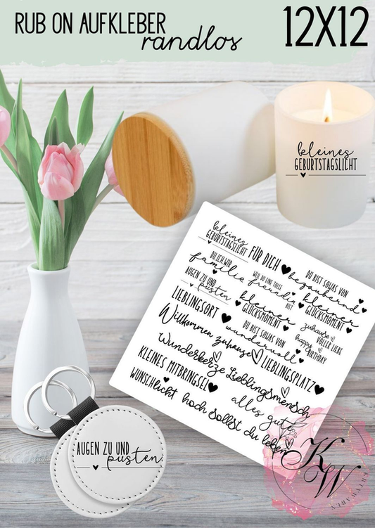 RUB ONS -Schriftz�ge  | RUBONS | randlos | gl�nzend | bunt | 12x12 cm