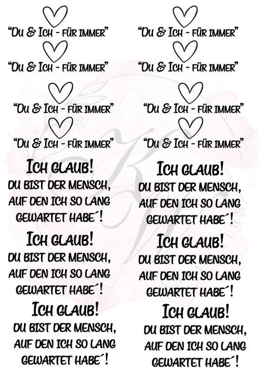 RUB ONS - "Du und ich für immer! " | RUBONS | randlos | glänzend | bunt | A5