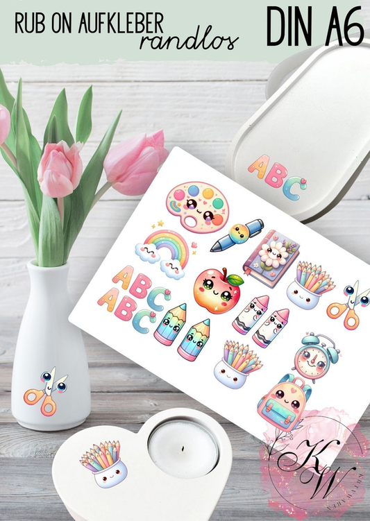 RUB ONS - "Einschulung mix " individuell | RUBONS | randlos | glänzend | bunt | A6