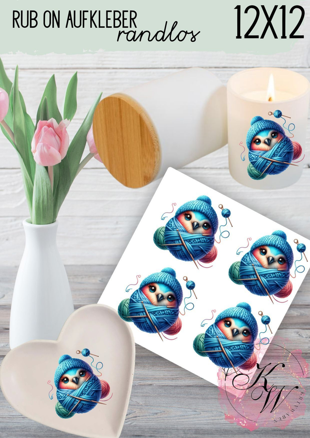 RUB ONS - wolle Vogel 2.0 | RUBONS | randlos | glänzend | bunt |