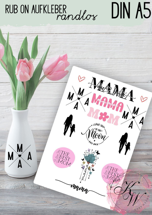 RUB ONS - " MAMA 2.0" | RUBONS | randlos | glänzend | bunt | A5