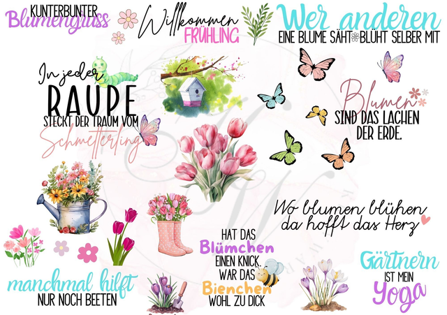 RUB ONS - "Blume" | RUBONS | randlos | glänzend | bunt | A5