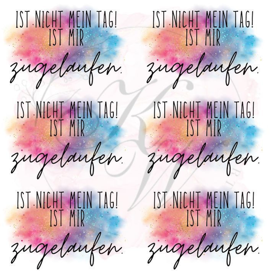 RUB ONS -Ist nicht mein Tag | RUBONS | randlos | glänzend | bunt | 6x6 cm