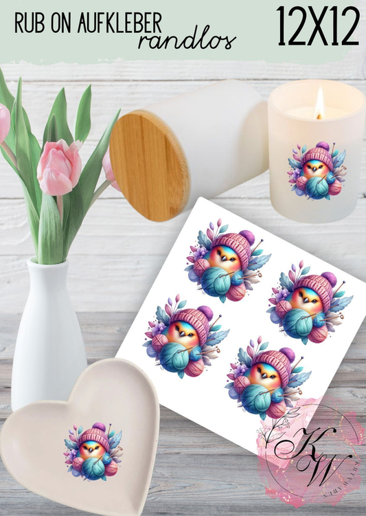 RUB ONS - wolle Vogel | RUBONS | randlos | glänzend | bunt |