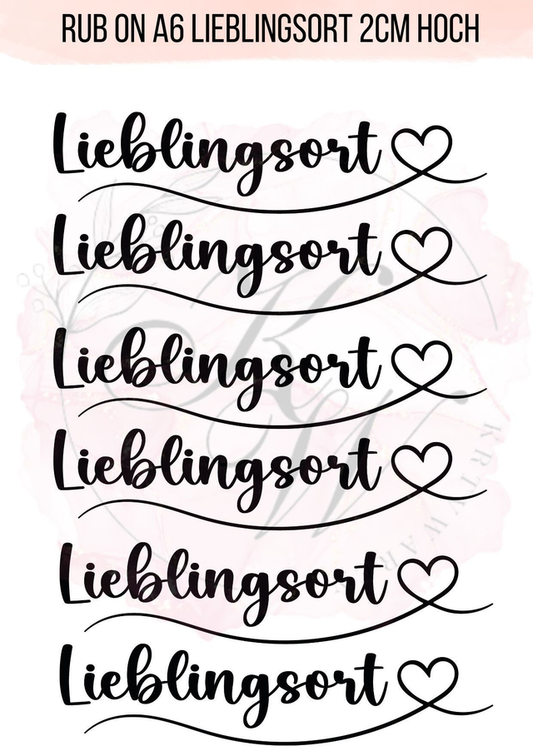 RUB ONS - "Lieblingsort" | RUBONS | randlos | glänzend | bunt | A6