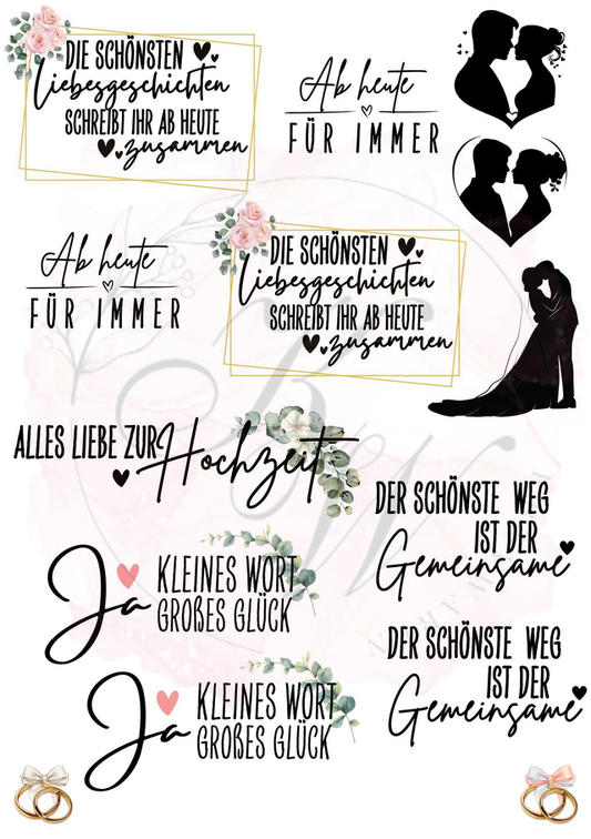 RUB ONS - "HOCHZEIT" | RUBONS | randlos | glänzend | bunt | | A5
