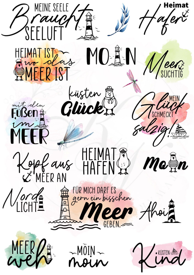 RUB ONS - " Meeressprüche" | RUBONS | randlos | glänzend | bunt | A5