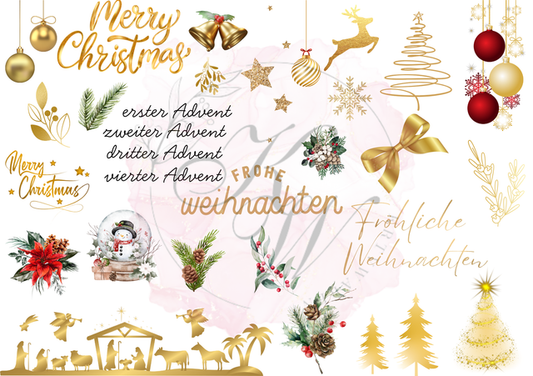 RUB ONS - "Christmas" | RUBONS | randlos | glänzend | bunt | A5 no.364