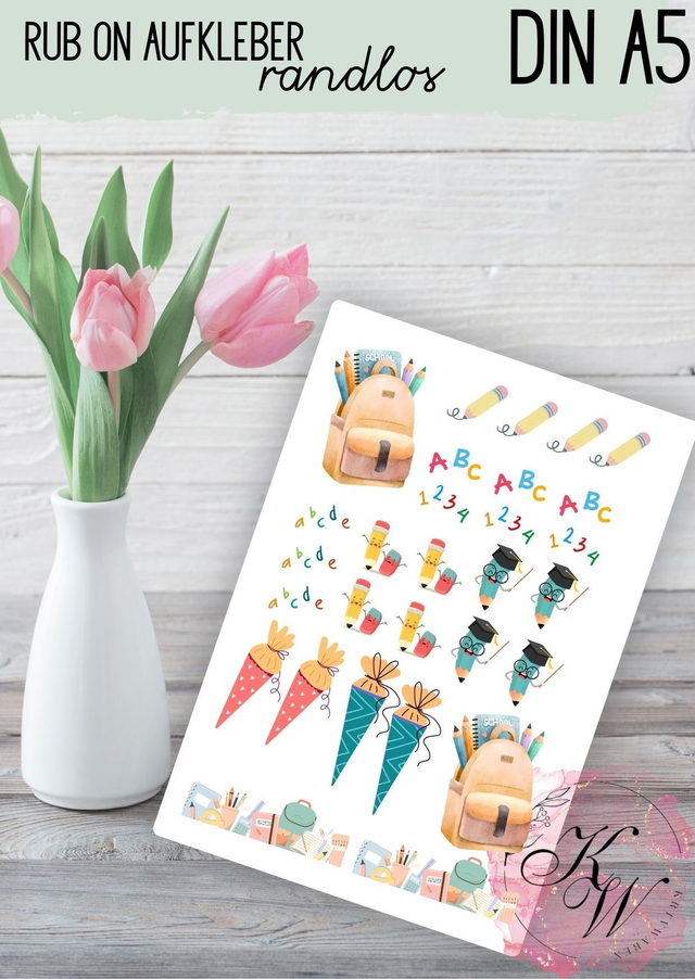 RUB ONS - "Einschulung" individuell | RUBONS | randlos | glänzend | bunt | A5