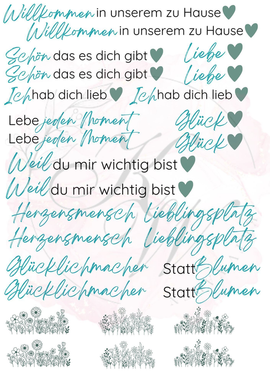 RUB ONS - " Sprüche für Klötzchen" | RUBONS | randlos | glänzend | bunt | A5
