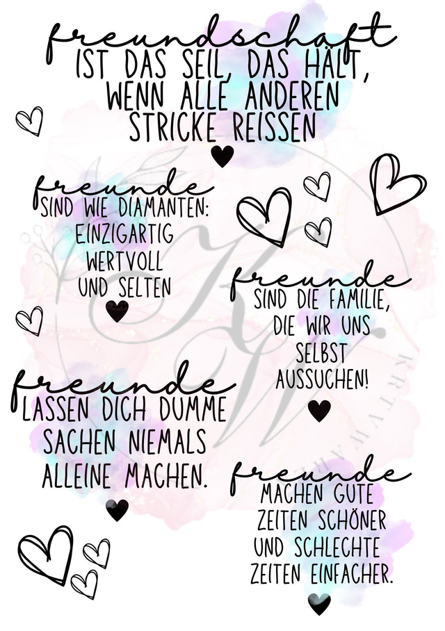 RUB ONS - "Freundschaft" | RUBONS | randlos | glänzend | bunt | A5