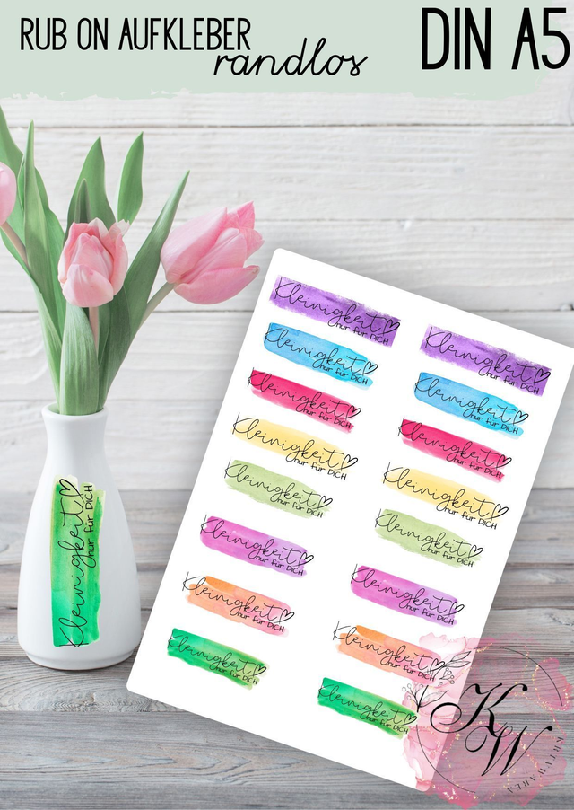 RUB ONS - "Kleinigkeit für dich" | RUBONS | randlos | glänzend | bunt  | A5