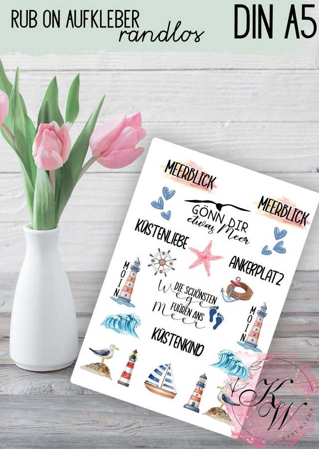 RUB ONS - "Meer" | RUBONS | randlos | glänzend | bunt |  | A5