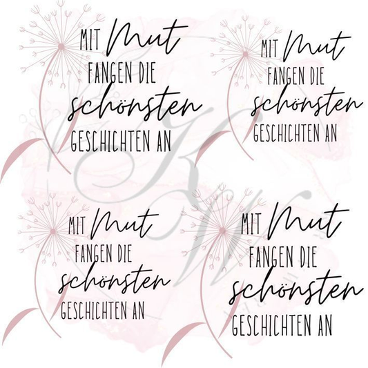 RUB ONS -Mit Mut... | RUBONS | randlos | gl�nzend | bunt | 6x6 cm