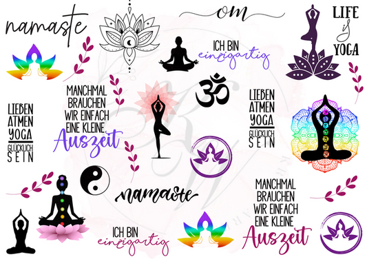 RUB ONS - "Namaste Yoga" | RUBONS | randlos | glänzend | bunt  |  A5