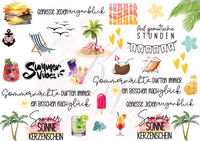 RUB ONS - "Sommer" | RUBONS | randlos | glänzend | bunt  | A5
