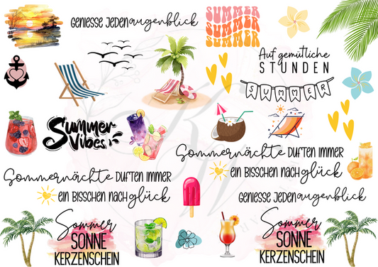 RUB ONS - "Sommer" | RUBONS | randlos | glänzend | bunt  | A5