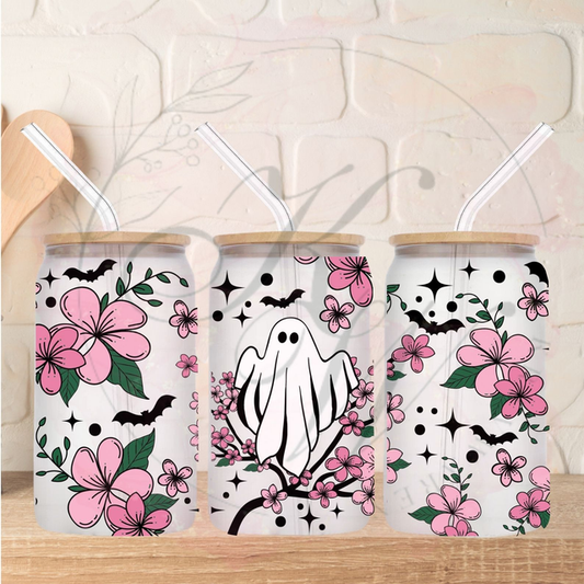 Trinkgläser 16oz Rub Ons "Geist mit Blumen" No.286