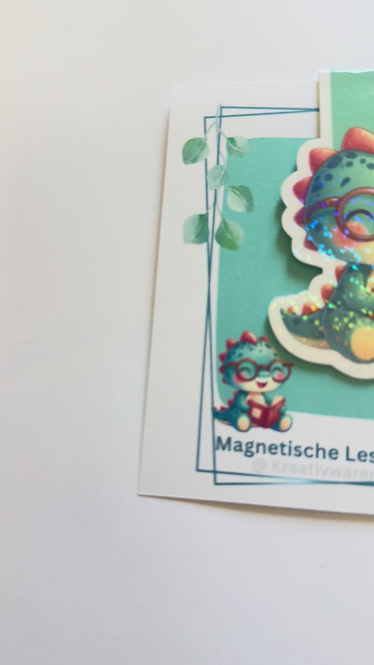 Magnetische Lesezeichen "Schildkröte mit Wecker"