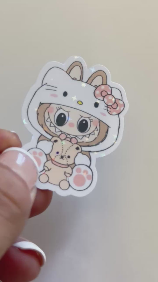 Holografischer Sticker "Stitch Blume 2.0"  I Holografisch  I Sticker  I Aufkleber  I Stitch